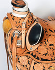 Hilason Western Horse Wade Saddle American Leather Ranch Roping Tan