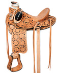 Hilason Western Horse Wade Saddle American Leather Ranch Roping Tan