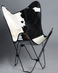 Made In USA Genuine Leather Butterfly Chair Folding Modern Sling Seat