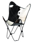 Made In USA Genuine Leather Butterfly Chair Folding Modern Sling Seat