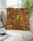 Vintage Cowgirl Collage Square Pillow Case 18x18 Made in America