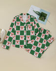 Christmas Holly Jolly Checker Pajama Set