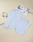 Bow Shirt and Pants Pajama Set