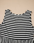 Stripe Sleeveless Tiered Mini Dress