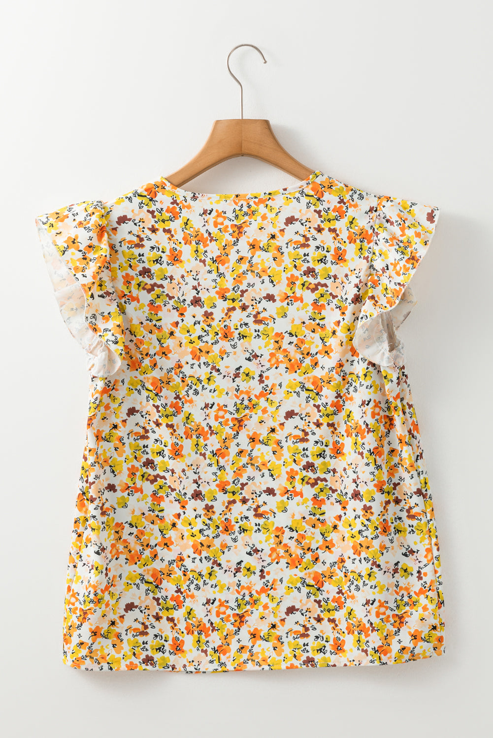 Mikayla Floral Ruffled Sleeveless Tank Top