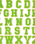 Green Self Adhesive Chenille Letters Patches