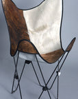 Made In Usa Genuine Leather Butterfly Chair Folding Modern Sling Seat