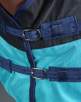 Hilason Western Horse Light Weight Comfort Durable Poly Fly Sheet Black Turquoise