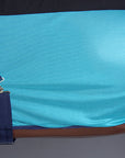 Hilason Western Horse Light Weight Comfort Durable Poly Fly Sheet Black Turquoise