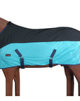 Hilason Western Horse Light Weight Comfort Durable Poly Fly Sheet Black Turquoise