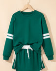 Varsity Stripe Pullover and Mini Skirt Set