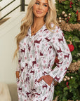 Abigail Christmas Deer Printed Shirt