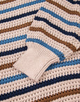 Stripe Drop Shoulder Round Neck Sweater
