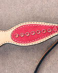 Western Horse Headstall Tack Bridle American Leather Red Crystal Hilason