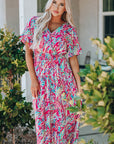 Mara V Neck Floral Dress