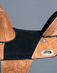 Hilason Treeless Western Trail Barrel American Leather Horse Saddle Tan