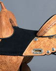 Hilason Treeless Western Trail Barrel American Leather Horse Saddle Tan