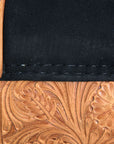 Hilason Treeless Western Trail Barrel American Leather Horse Saddle Tan