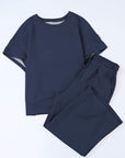 Textured Top and Pants Set