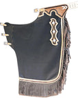 Hilason Western Bull Riding Chinks Chaps Adult Pro Rodeo Bronc Leather Brown