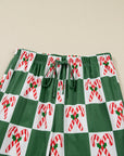 Christmas Holly Jolly Checker Pajama Set