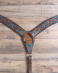 HILASON Western Horse Headstall Breast Collar Set Tack Genuine American Leather