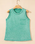 Mineral Wash Chest Pocket Tank Top