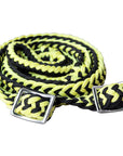 1" X 8Ft Hilason Braided Poly Barrel Horse Racing Reins Flat Grip Knots