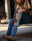 Lucky Chuck Fringe Tucumcari Gray Performance Socks