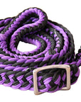 1" X 8Ft Hilason Braided Poly Barrel Horse Racing Reins Flat Grip Knots