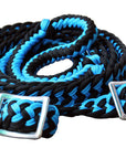 1" X 8Ft Hilason Braided Poly Barrel Horse Racing Reins Flat Grip Knots