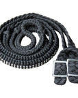 1" X 8Ft Hilason Braided Poly Horse Barrel Reins Flat Grip Knots Crystal