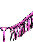 Horse Breast Collar Flat Braided Paracord With Fringes By Hilason