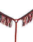 Hilason Horse Flat Braided Paracord Crystal Fringes Breast Collar