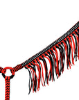 Hilason Horse Flat Braided Paracord Crystal Fringes Breast Collar