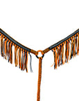 Hilason Horse Flat Braided Paracord Crystal Fringes Breast Collar