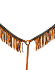 Hilason Horse Flat Braided Paracord Crystal Fringes Breast Collar