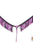 Hilason Horse Flat Braided Paracord Crystal Fringes Breast Collar