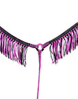 Hilason Horse Flat Braided Paracord Crystal Fringes Breast Collar