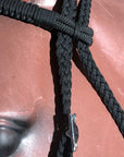 Black Horse Bridle Headstall Flat Braided Paracord By Hilason