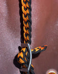 Black Horse Bridle Headstall Flat Braided Paracord By Hilason