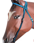 Black Horse Bridle Headstall Flat Braided Paracord By Hilason