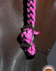 Black Horse Bridle Headstall Flat Braided Paracord By Hilason