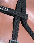 Horse Bridle Headstall Flat Braided Paracord Crystal Hilason