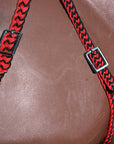 Horse Bridle Headstall Flat Braided Paracord Crystal Hilason