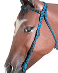 Horse Bridle Headstall Flat Braided Paracord Crystal Hilason