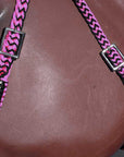 Horse Bridle Headstall Flat Braided Paracord Crystal Hilason