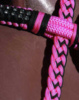 Horse Bridle Headstall Flat Braided Paracord Crystal Hilason