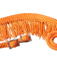 1" X 8Ft Hilason Braided Poly Barrel Horse Racing Reins Flat Grip Knots