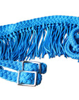 1" X 8Ft Hilason Braided Poly Barrel Horse Racing Reins Flat Grip Knots